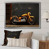 Orange Black Motorcycle Road Rhythms I - Motorcycle Canvas Wall Art
