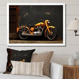 Orange Black Motorcycle Road Rhythms I - Motorcycle Canvas Wall Art
