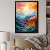 Colorful Mountains Sharp Peaks III - Landscapes Canvas Wall Art