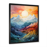 Colorful Mountains Sharp Peaks III - Landscapes Canvas Wall Art