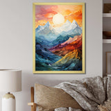 Colorful Mountains Sharp Peaks III - Landscapes Canvas Wall Art