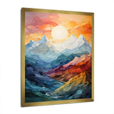 Colorful Mountains Sharp Peaks III - Landscapes Canvas Wall Art