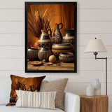 Native Art Pottery Serenity I - People Canvas Wall Art