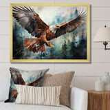 Native Art Spirit Of Eagle - People Canvas Wall Art