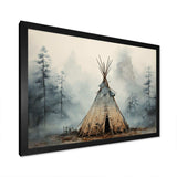 Grey Native Tipi Whispers Of Spirit - People Canvas Wall Art