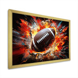 Red Football Explosive Ballon - Sports Canvas Wall Art