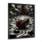 Football Spiraling Spirals - Football Canvas Wall Art