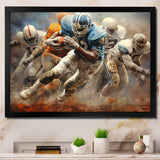 Football Strategic Interplay I - Football Canvas Wall Art