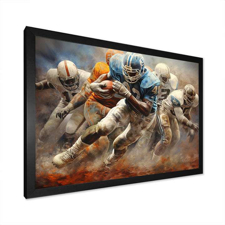 Football Strategic Interplay I - Football Canvas Wall Art