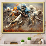 Football Strategic Interplay I - Football Canvas Wall Art