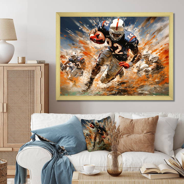 Football The Winning I - Football Canvas Wall Art
