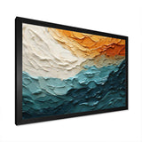 Teal Orange Ocean Coastal Essence Collage - Coastal Canvas Wall Art