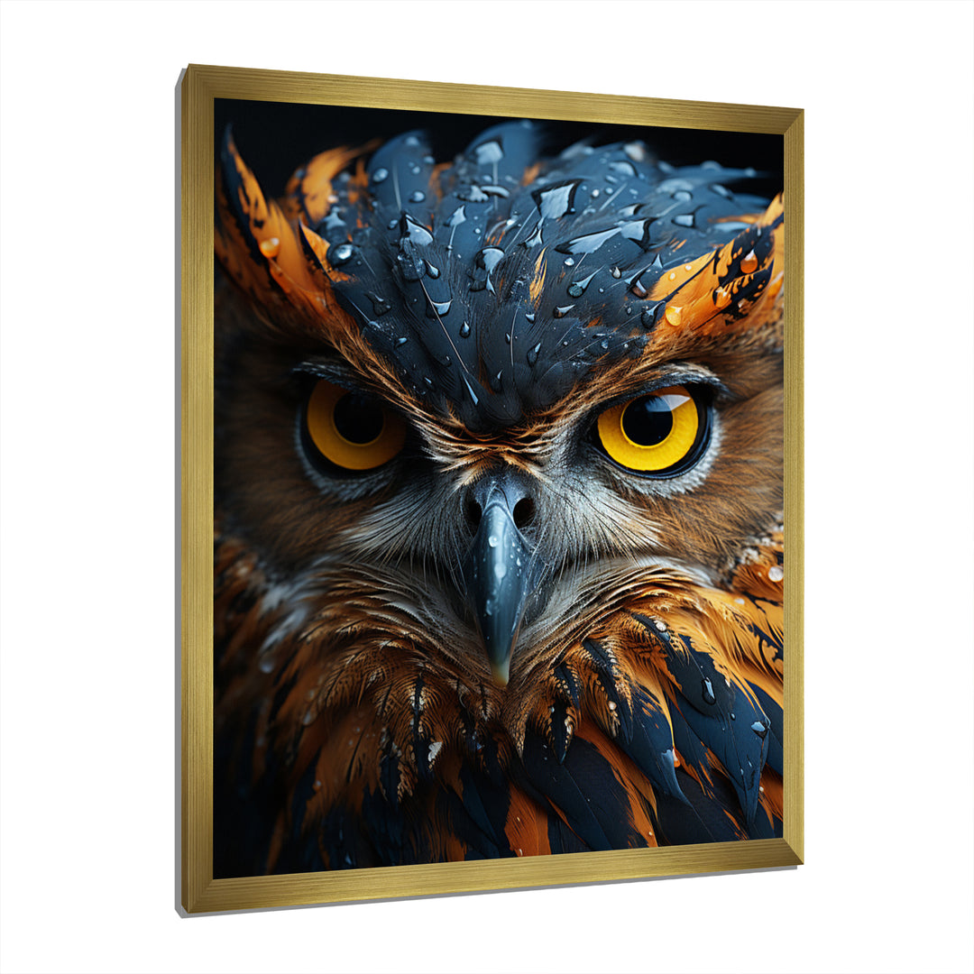 Brown Owl Animal Portrait - Owl Wall Decor