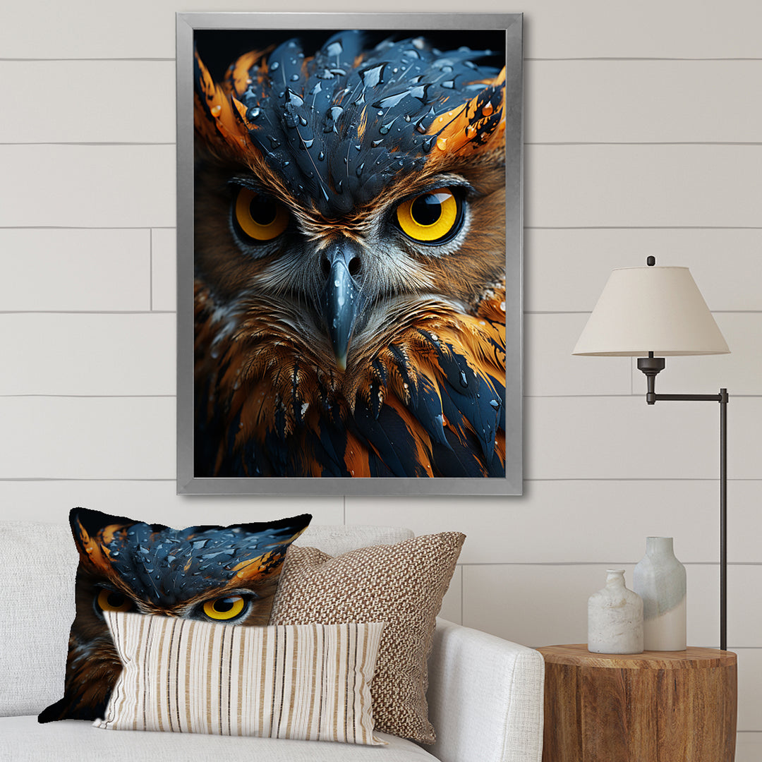 Brown Owl Animal Portrait - Owl Wall Decor