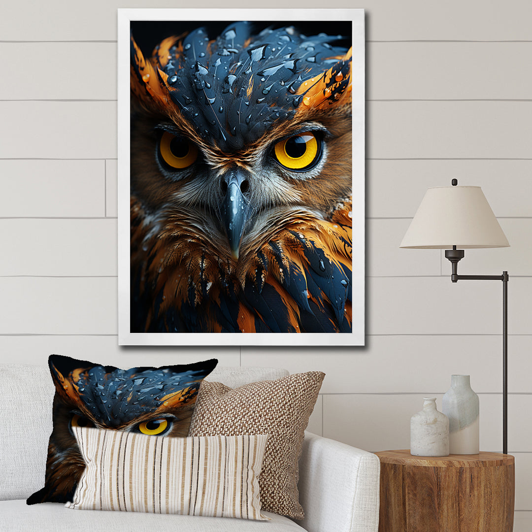 Brown Owl Animal Portrait - Owl Wall Decor