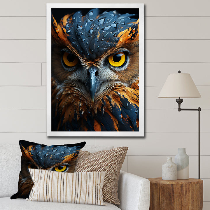 Brown Owl Animal Portrait - Owl Wall Decor