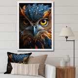 Brown Owl Animal Portrait - Owl Wall Decor