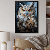 Grey Owl Nights Watch I - Animals Canvas Wall Art