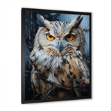 Grey Owl Nights Watch I - Animals Canvas Wall Art