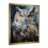 Grey Owl Nights Watch I - Animals Canvas Wall Art