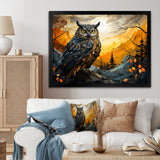 Yellow Owl Nights Watch Geometric - Yellow Owl Wall Art