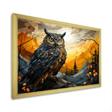 Yellow Owl Nights Watch Geometric - Yellow Owl Wall Art