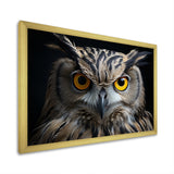 Black White Owl Portrait - Owl Living Room Wall Art