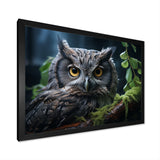 Grey Owl Portrait - Owl Bedroom Wall Art