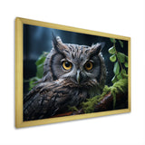 Grey Owl Portrait - Owl Bedroom Wall Art
