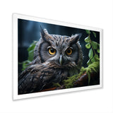 Grey Owl Portrait - Owl Bedroom Wall Art