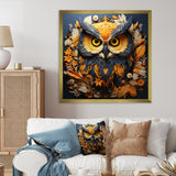 Yellow Owl Wise Owl Papercut - Owl Wall Decor
