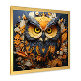 Yellow Owl Wise Owl Papercut - Owl Wall Decor