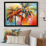 Popart Palm Trees I - Floral Canvas Wall Art