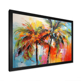 Popart Palm Trees I - Floral Canvas Wall Art