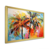 Popart Palm Trees I - Floral Canvas Wall Art