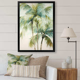 Green Minimalims Palm Trees I - Floral Canvas Wall Art