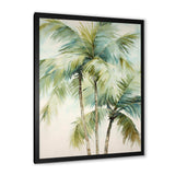 Green Minimalims Palm Trees I - Floral Canvas Wall Art