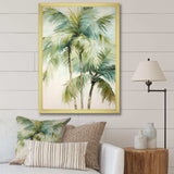 Green Minimalims Palm Trees I - Floral Canvas Wall Art