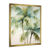 Green Minimalims Palm Trees I - Floral Canvas Wall Art