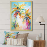 Popart Palm Trees III - Floral Canvas Wall Art