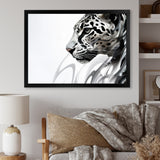 Grey White Panther Abstract Elegance - Panther Wall Decor