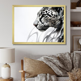 Grey White Panther Abstract Elegance - Panther Wall Decor
