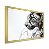 Grey White Panther Abstract Elegance - Panther Wall Decor