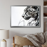 Grey White Panther Abstract Elegance - Panther Wall Decor