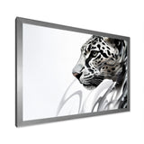 Grey White Panther Abstract Elegance - Panther Wall Decor