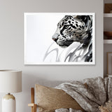 Grey White Panther Abstract Elegance - Panther Wall Decor