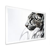 Grey White Panther Abstract Elegance - Panther Wall Decor