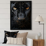 Black White Panther Abstract Encounter - Panther Wall Art Prints