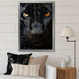 Black White Panther Abstract Encounter - Panther Wall Art Prints