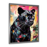 Black Pink Panther Popart - Panther Framed Canvas Art